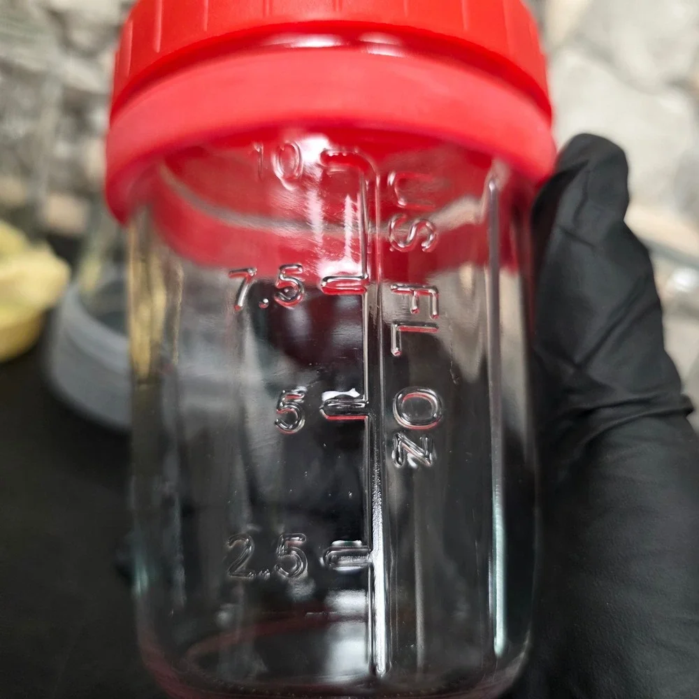 5 Pack 10oz Glass Overnight Oats Jars w/ Colored Lids‎ - No Spoons